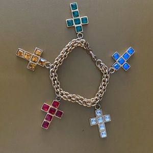 Vintage Cross Charm bracelet